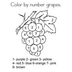 Dibujo para colorear: Frutas Colorear por Números (Colorear por Números) #178018 - Dibujos para Colorear e Imprimir Gratis