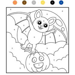 Dibujo para colorear: Halloween Mágico (Colorear por Números) #198025 - Dibujos para Colorear e Imprimir Gratis