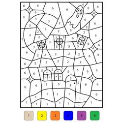 Dibujo para colorear: Halloween Mágico (Colorear por Números) #198029 - Dibujos para Colorear e Imprimir Gratis