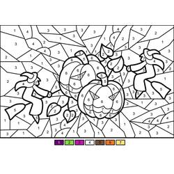 Dibujo para colorear: Halloween Mágico (Colorear por Números) #198032 - Dibujos para Colorear e Imprimir Gratis
