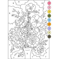 Dibujo para colorear: Mágico Difícil (Colorear por Números) #216664 - Dibujos para Colorear e Imprimir Gratis