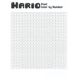 Dibujo para colorear: Mario Colorear por Números (Colorear por Números) #177923 - Dibujos para Colorear e Imprimir Gratis