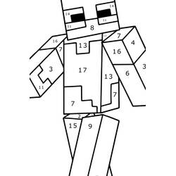 Dibujo para colorear: Minecraft Colorear por Números (Colorear por Números) #177927 - Dibujos para Colorear e Imprimir Gratis