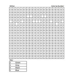 Dibujo para colorear: Minecraft Colorear por Números (Colorear por Números) #177928 - Dibujos para Colorear e Imprimir Gratis