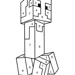Dibujo para colorear: Minecraft Colorear por Números (Colorear por Números) #177931 - Dibujos para Colorear e Imprimir Gratis