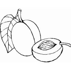 Dibujo para colorear: Albaricoque (Comida y Nutrición) #184240 - Dibujos para Colorear e Imprimir Gratis