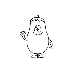 Dibujo para colorear: Berenjena (Comida y Nutrición) #207471 - Dibujos para Colorear e Imprimir Gratis