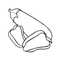 Dibujo para colorear: Berenjena (Comida y Nutrición) #207472 - Dibujos para Colorear e Imprimir Gratis