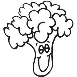 Dibujo para colorear: Brócoli (Comida y Nutrición) #203709 - Dibujos para Colorear e Imprimir Gratis
