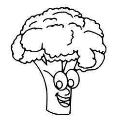 Dibujo para colorear: Brócoli (Comida y Nutrición) #203715 - Dibujos para Colorear e Imprimir Gratis