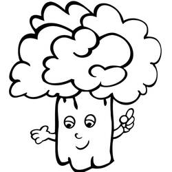 Dibujo para colorear: Brócoli (Comida y Nutrición) #203721 - Dibujos para Colorear e Imprimir Gratis
