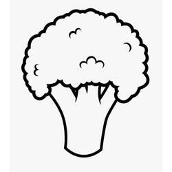 Dibujo para colorear: Brócoli (Comida y Nutrición) #203722 - Dibujos para Colorear e Imprimir Gratis