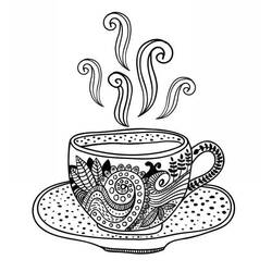Dibujo para colorear: Café (Comida y Nutrición) #210506 - Dibujos para Colorear e Imprimir Gratis