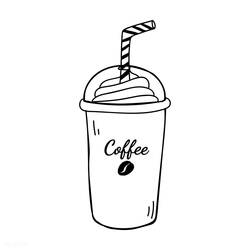 Dibujo para colorear: Café (Comida y Nutrición) #210510 - Dibujos para Colorear e Imprimir Gratis