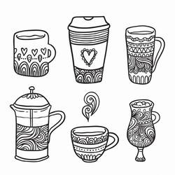 Dibujo para colorear: Café (Comida y Nutrición) #210511 - Dibujos para Colorear e Imprimir Gratis