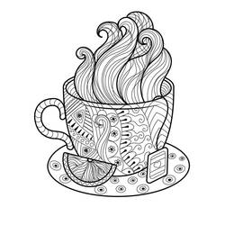 Dibujo para colorear: Café (Comida y Nutrición) #210514 - Dibujos para Colorear e Imprimir Gratis