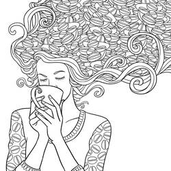 Dibujo para colorear: Café (Comida y Nutrición) #210515 - Dibujos para Colorear e Imprimir Gratis