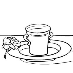 Dibujo para colorear: Café (Comida y Nutrición) #210519 - Dibujos para Colorear e Imprimir Gratis