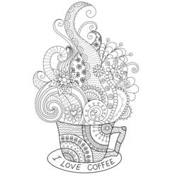 Dibujo para colorear: Café (Comida y Nutrición) #210520 - Dibujos para Colorear e Imprimir Gratis