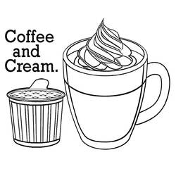 Dibujo para colorear: Café (Comida y Nutrición) #210522 - Dibujos para Colorear e Imprimir Gratis
