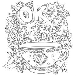Dibujo para colorear: Café (Comida y Nutrición) #210523 - Dibujos para Colorear e Imprimir Gratis