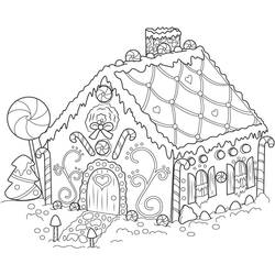 Dibujo para colorear: Casa de Jengibre (Comida y Nutrición) #199221 - Dibujos para Colorear e Imprimir Gratis
