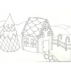 Dibujo para colorear: Casa de Jengibre (Comida y Nutrición) #199222 - Dibujos para Colorear e Imprimir Gratis