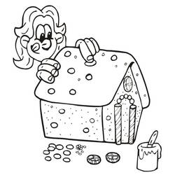 Dibujo para colorear: Casa de Jengibre (Comida y Nutrición) #199223 - Dibujos para Colorear e Imprimir Gratis