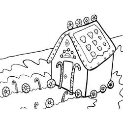 Dibujo para colorear: Casa de Jengibre (Comida y Nutrición) #199234 - Dibujos para Colorear e Imprimir Gratis