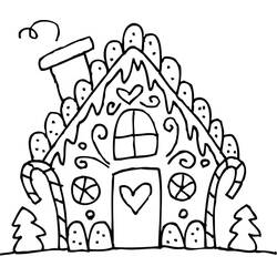 Dibujo para colorear: Casa de Jengibre (Comida y Nutrición) #199236 - Dibujos para Colorear e Imprimir Gratis