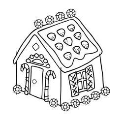 Dibujo para colorear: Casa de Jengibre (Comida y Nutrición) #199241 - Dibujos para Colorear e Imprimir Gratis