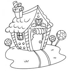 Dibujo para colorear: Casa de Jengibre (Comida y Nutrición) #199246 - Dibujos para Colorear e Imprimir Gratis