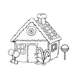 Dibujo para colorear: Casa de Jengibre (Comida y Nutrición) #199247 - Dibujos para Colorear e Imprimir Gratis