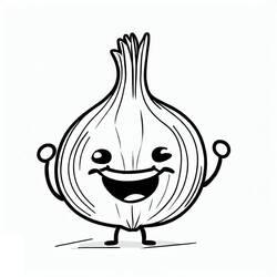 Dibujo para colorear: Cebolla (Comida y Nutrición) #186582 - Dibujos para Colorear e Imprimir Gratis