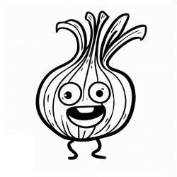 Dibujo para colorear: Cebolla (Comida y Nutrición) #186583 - Dibujos para Colorear e Imprimir Gratis