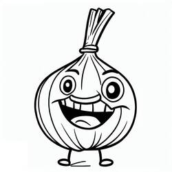 Dibujo para colorear: Cebolla (Comida y Nutrición) #186584 - Dibujos para Colorear e Imprimir Gratis