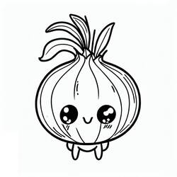Dibujo para colorear: Cebolla (Comida y Nutrición) #186585 - Dibujos para Colorear e Imprimir Gratis