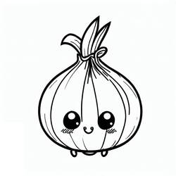 Dibujo para colorear: Cebolla (Comida y Nutrición) #186586 - Dibujos para Colorear e Imprimir Gratis