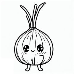 Dibujo para colorear: Cebolla (Comida y Nutrición) #186587 - Dibujos para Colorear e Imprimir Gratis