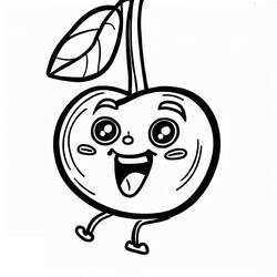 Dibujo para colorear: Cereza (Comida y Nutrición) #190090 - Dibujos para Colorear e Imprimir Gratis