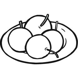 Dibujo para colorear: Cereza (Comida y Nutrición) #190105 - Dibujos para Colorear e Imprimir Gratis