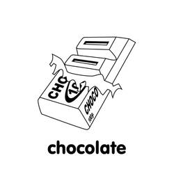Dibujo para colorear: Chocolate (Comida y Nutrición) #214410 - Dibujos para Colorear e Imprimir Gratis