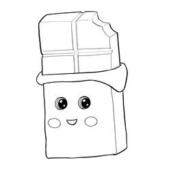 Dibujo para colorear: Chocolate (Comida y Nutrición) #214413 - Dibujos para Colorear e Imprimir Gratis