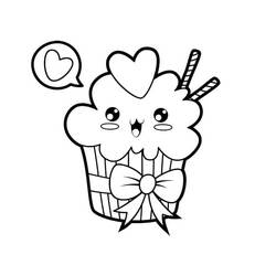 Dibujo para colorear: Comida Kawaii (Comida y Nutrición) #209279 - Dibujos para Colorear e Imprimir Gratis
