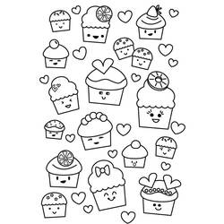 Dibujo para colorear: Comida Kawaii (Comida y Nutrición) #209281 - Dibujos para Colorear e Imprimir Gratis