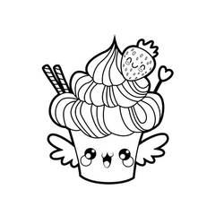 Dibujo para colorear: Comida Kawaii (Comida y Nutrición) #209282 - Dibujos para Colorear e Imprimir Gratis