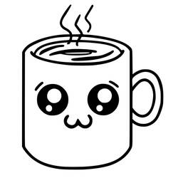 Dibujo para colorear: Comida Kawaii (Comida y Nutrición) #209292 - Dibujos para Colorear e Imprimir Gratis