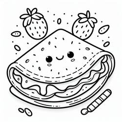Dibujo para colorear: Crepes (Comida y Nutrición) #220656 - Dibujos para Colorear e Imprimir Gratis