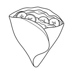 Dibujo para colorear: Crepes (Comida y Nutrición) #220663 - Dibujos para Colorear e Imprimir Gratis