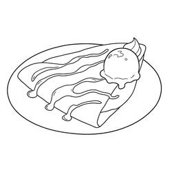 Dibujo para colorear: Crepes (Comida y Nutrición) #220672 - Dibujos para Colorear e Imprimir Gratis